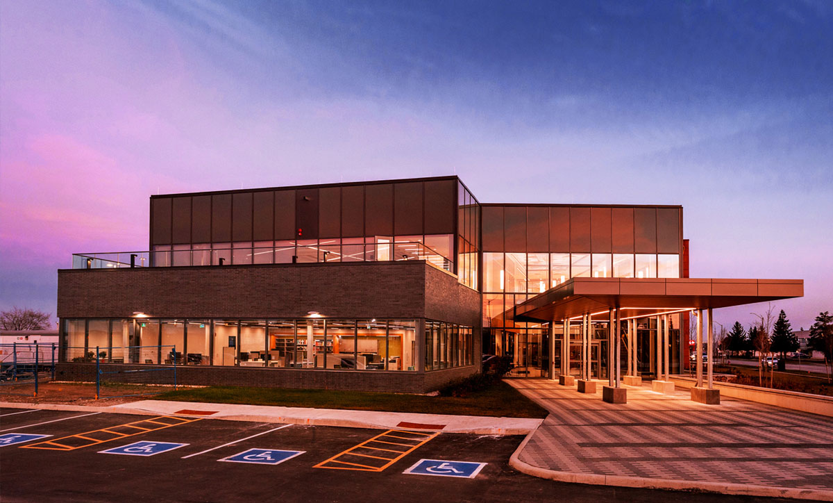 Brampton Fire and emergency services Headquarters and Training Centre Architects. Salter pilon architecture, fire station architects